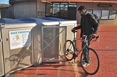 Just roll your bike into any locker at any time for safe storage at 3¢ - 5¢ an hour!