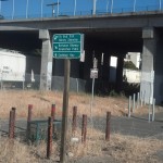 Great new signage directs people how to get to the Bay Trail and the Eastshore Freeway (Target)