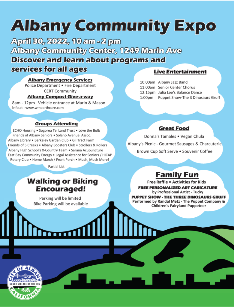 Albany Community Expo 2022 poster