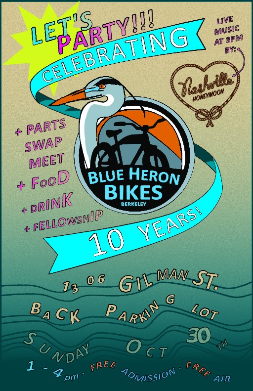 Blue Heron Bikes 10th Anniversary Celebration @ Blue Heron Bikes